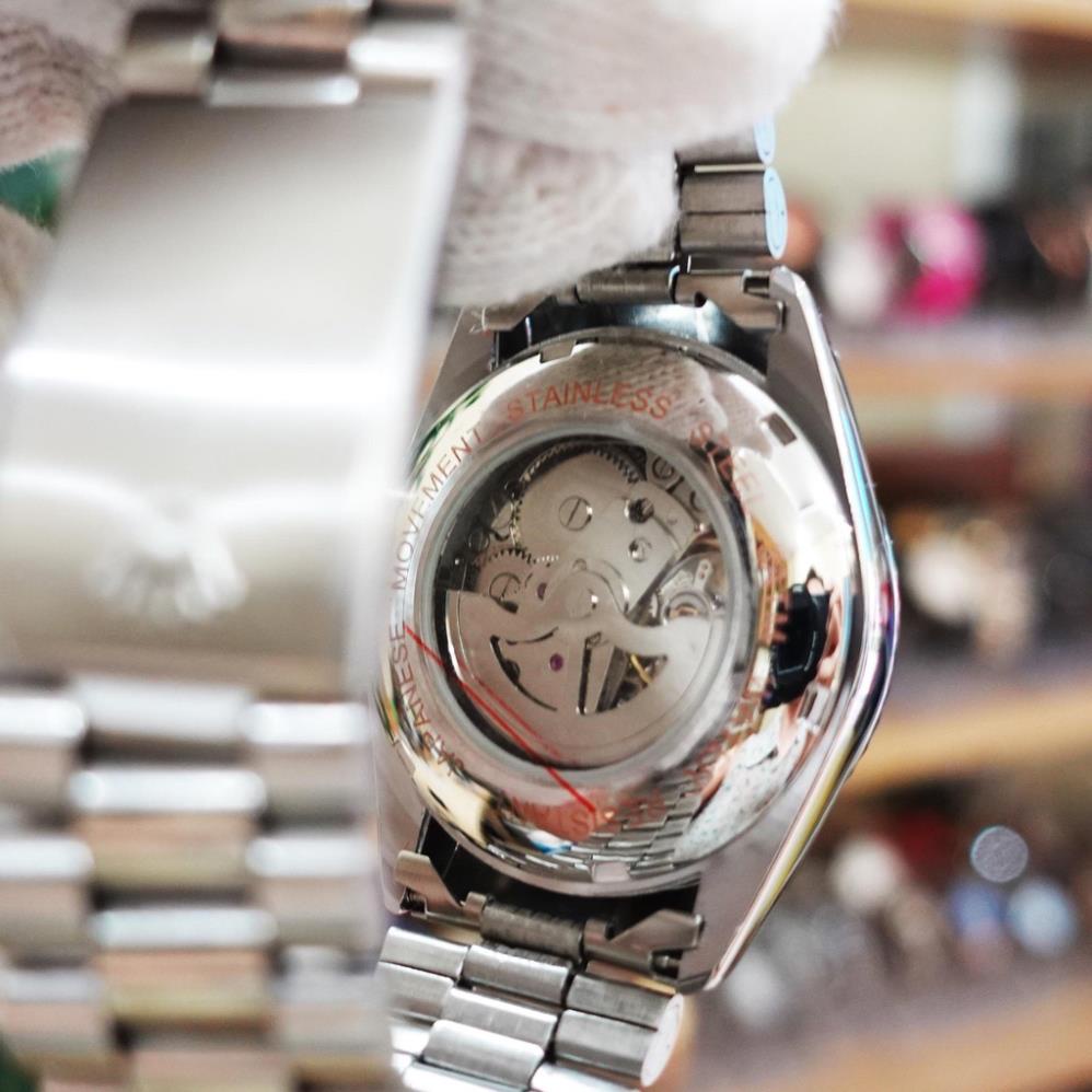 Đồng Hồ Nam Cơ Automatic- Đồng Hồ Cơ Lộ Máy Dây Kim Loại Máy Nhật Mặt Kính Chống Xước Chống Nước 5ATM- Mã Rlex