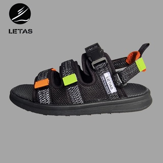 Sandal Nam Letas Phản Quang D1003 Đen Cam Cốm