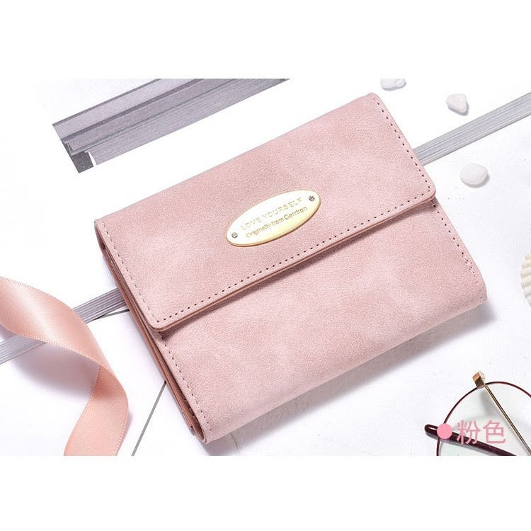 VÍ NỮ NGẮN MINI NL8217 VÍ NỮ DA LỘN ĐẸP