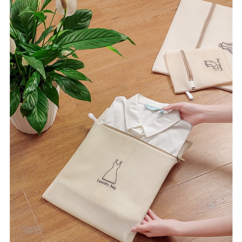 SET 6 túi giặt 2 lớp bảo vệ quần áo, đồ lót dùng cho máy giặt nhiều kích thước lựa chọn dododios