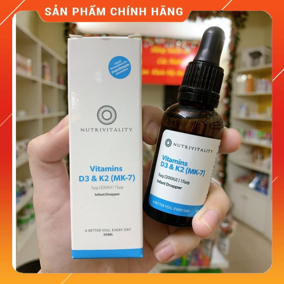 FREESHIP - CHÍNH HÃNG Vitamin D3 + K2 MK7 Infant Dropper Anh - 30ml - Cho Bé Từ Sơ Sinh