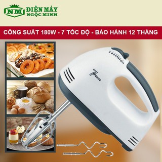 MÁY ĐÁNH TRỨNG CẦM TAY 7 TỐC ĐỘ CÔNG SUẤT 180W CHẤT LIỆU INOX [ BẢO HÀNH 6 THÀNG ]
