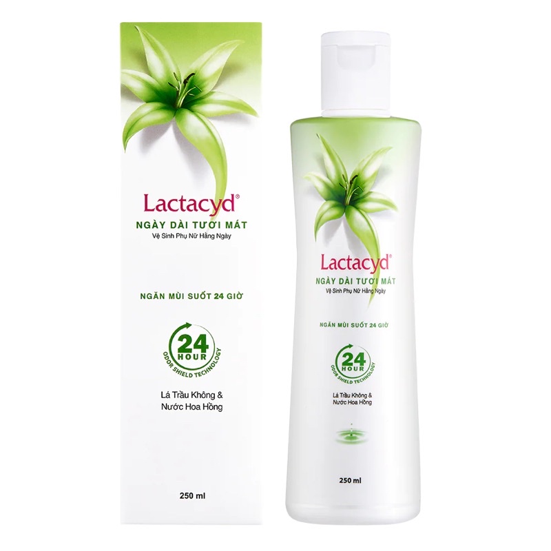 Lá trầu không - Dung dịch vệ sinh phụ nữ Lactacyd ngày dài tươi mát 150ml 250ml