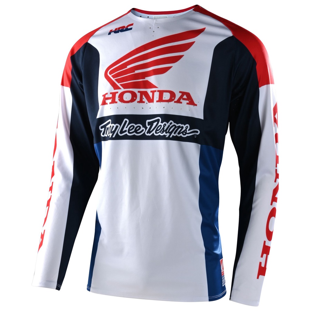 Áo Thun Tay Dài Thoáng Khí In Hình Xe Đạp/Xe Máy Lee Designs SE Pro Quattro Honda Jersey Downhill MTB Cho Nam