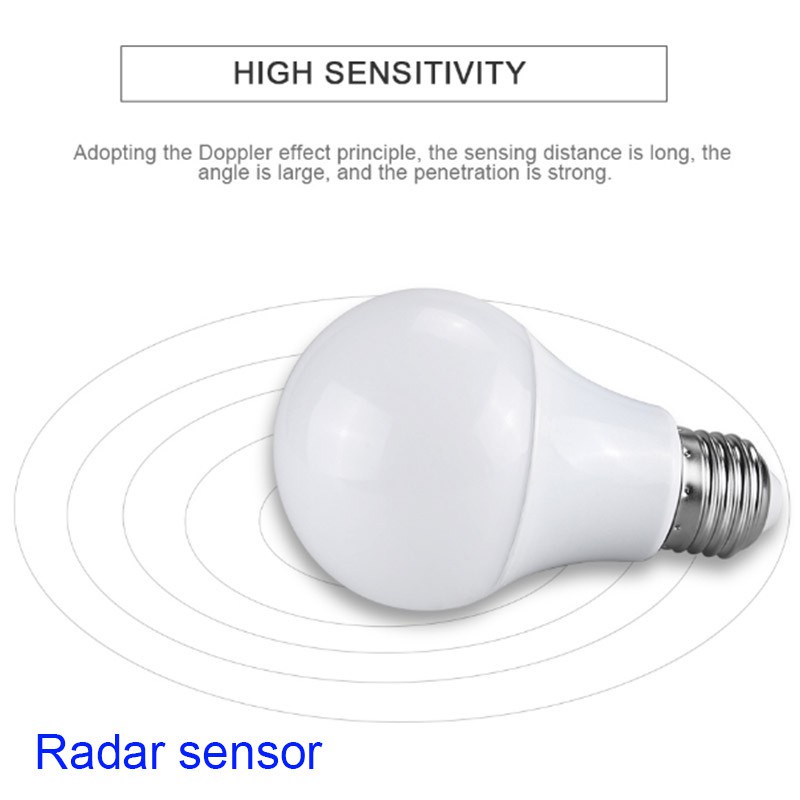 Bóng Đèn Led Thông Minh E27 7W 9W 220V Cảm Biến Chuyển Động Tiện Dụng