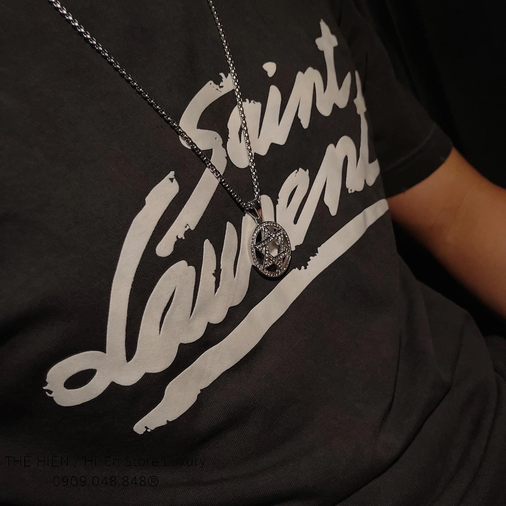 🌟 Áo thun nam nữ hàng siêu cấp saint laurent ảnh thật, mặc đơn đôi nhóm