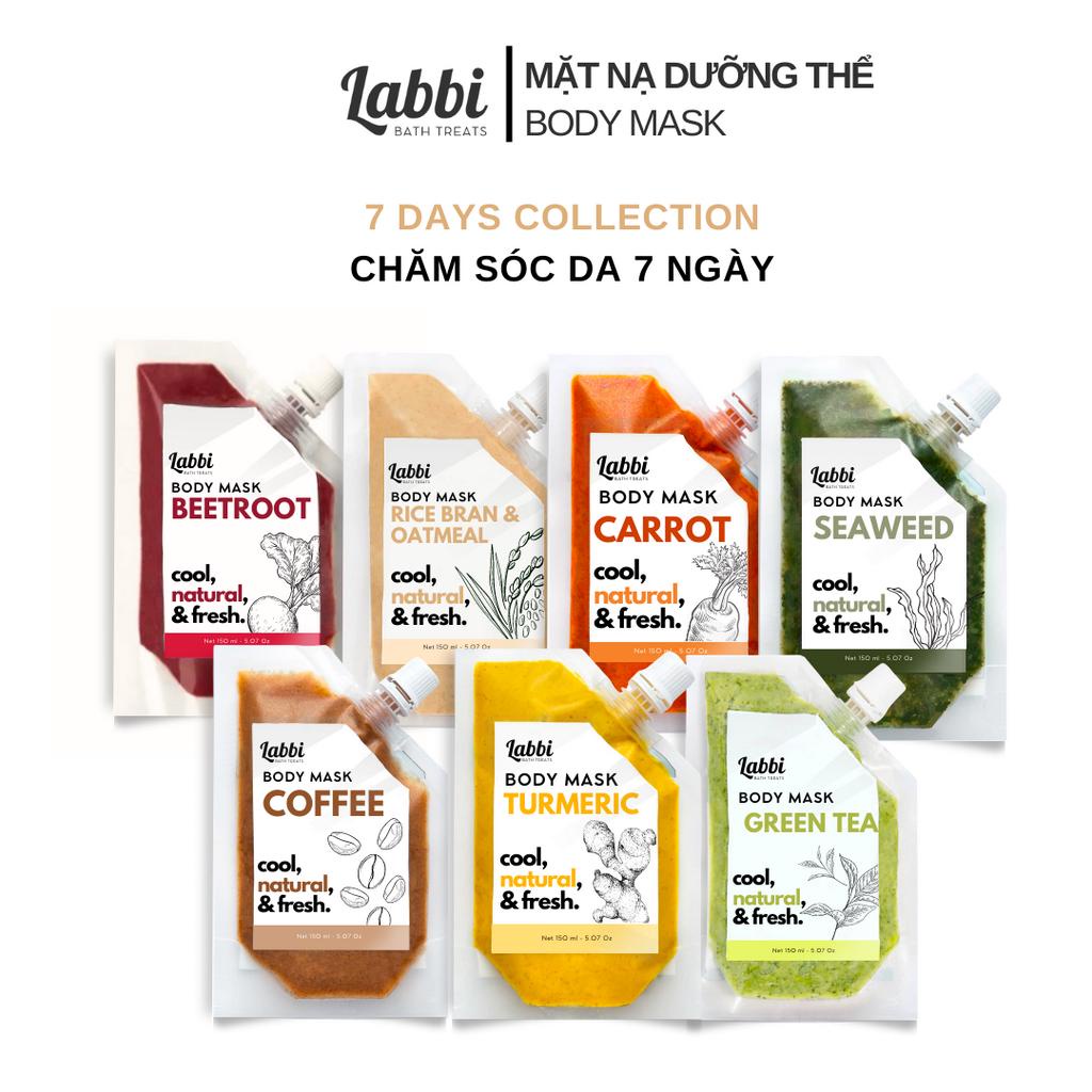 Mặt nạ dưỡng thể Cám gạo sữa - RICE BRAN &amp; OATMEAL BODY MASK - Labbi Bath Treats