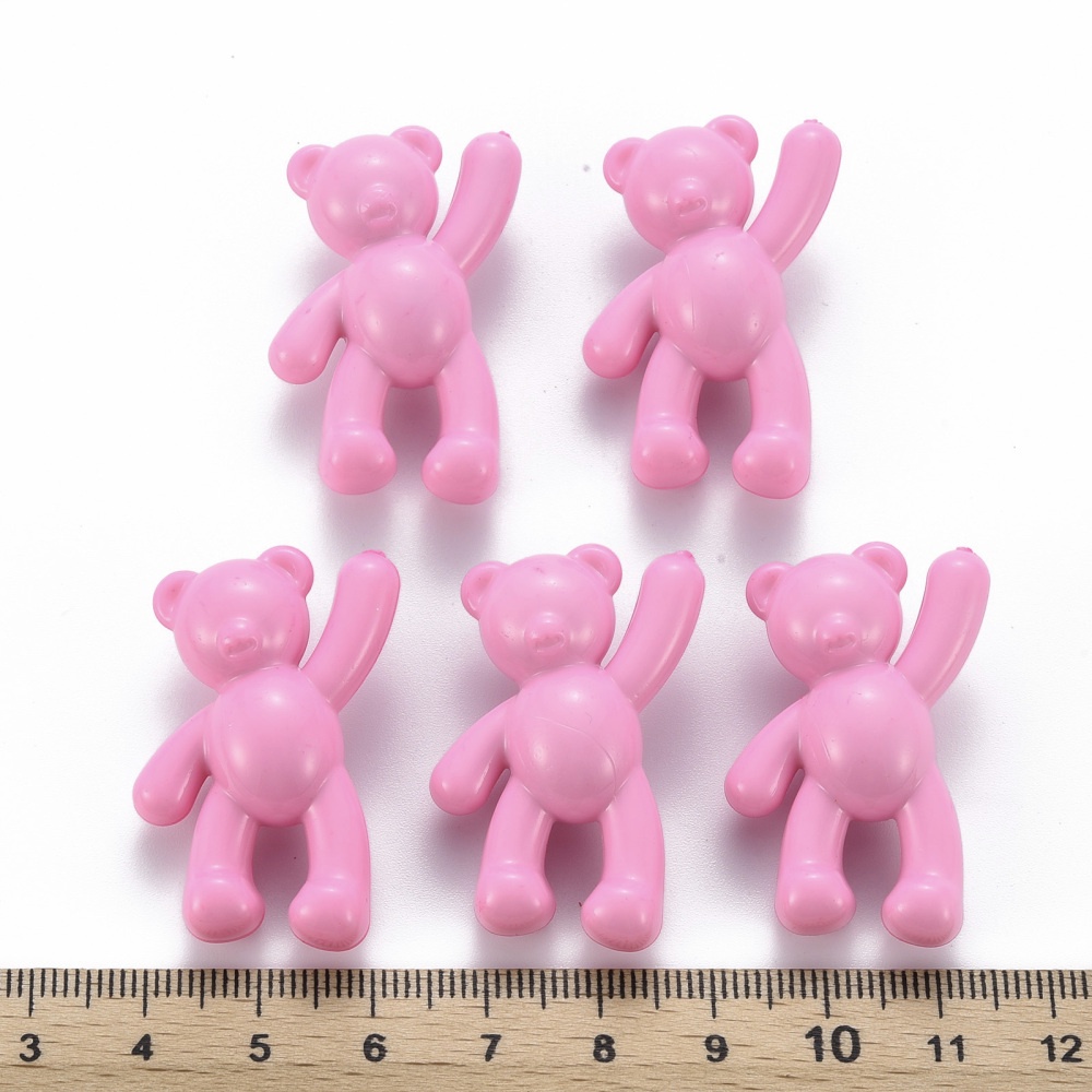 Set 10~200 Hạt Acrylic Đục Lỗ Hình Bướm/Nơ 13x17x4mm Làm Trang Sức 1.8mm