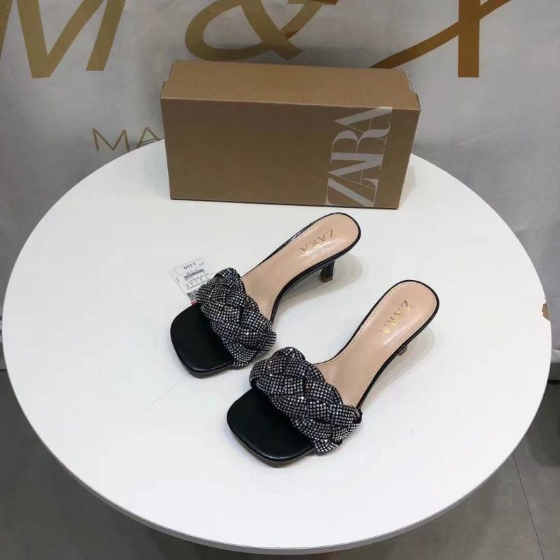 X(ẢNH THẬT) Guốc 7p Zara Quai Nhũ Da Mềm Êm Fullbox Tem Hãng Cao Cấp