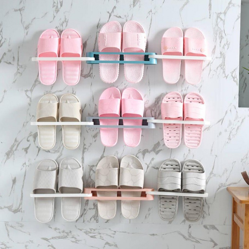 Kệ Để Giày Dép Thông Minh Treo Tường 3 NGĂN Gấp Gọn Dán Tường thông minh