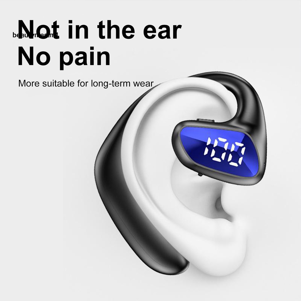 1 Bộ Tai Nghe Không Dây Beautymartm1 Công Nghệ Cảm Ứng Xương Một Mặt Thiết Kế Hở Tai Hiển Thị Nguồn Điện Dành Cho Chạy Bộ