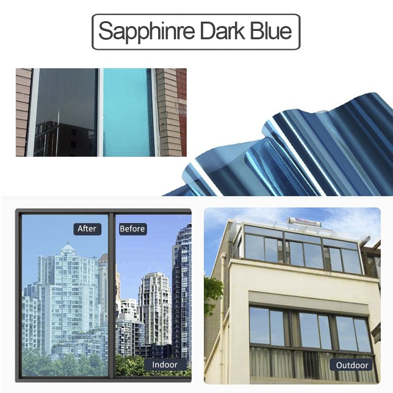 Silver Mirror Window Film Insulation Solar Tint Stickers UV Reflective for Glass 60cm By 100cm