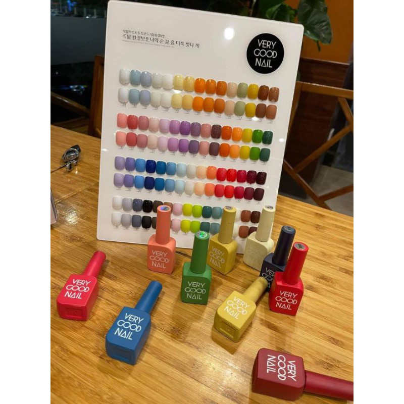 set sơn verygood nail 60 màu tặng base top