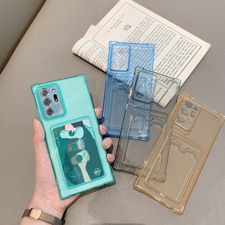 Ốp Điện Thoại Trong Suốt Có Ngăn Đựng Thẻ Cho Samsung note 9 8 10 note10 plus S10 5g