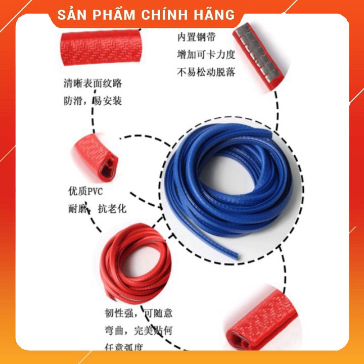 Gioăng nẹp viền cửa chữ U lõi thép chống va đập, cách âm, chống ồn cao cấp dài 5m SM