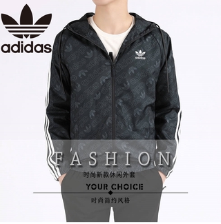 Áo Khoác Thể Thao Adidas 100% Có Mũ Trùm Cá Tính Dành Cho Nam