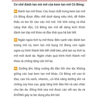 Kem tan mỡ Cô Bông