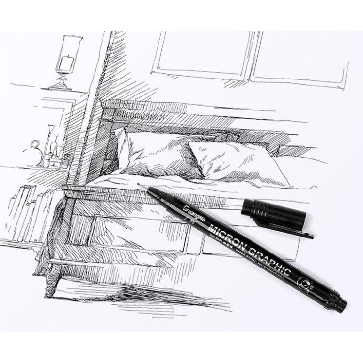 Bút line đi nét kháng nuớc cao cấp MICRON GRAPHIC đi nét kháng nước, bút kỹ thuật, bút đầu kim