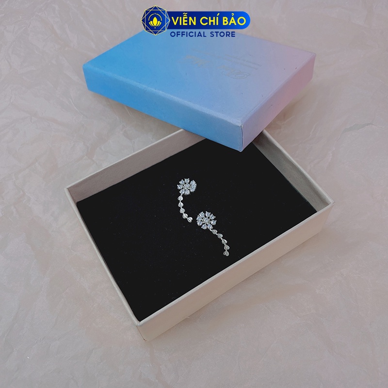 Bông tai bạc nữ Star Flower chất liệu bạc 925 thời trang phụ kiện trang sức nữ thương hiệu Viễn Chí Bảo B400094