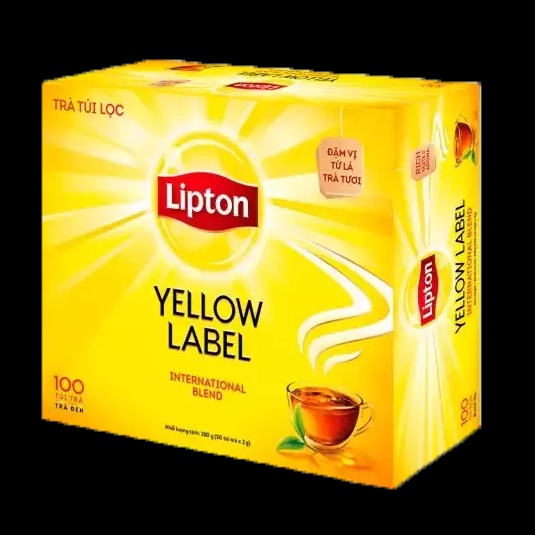 Hộp Trà Lipton túi lọc Yellow Label Tea hộp 100 gói, Trà Nhãn Vàng