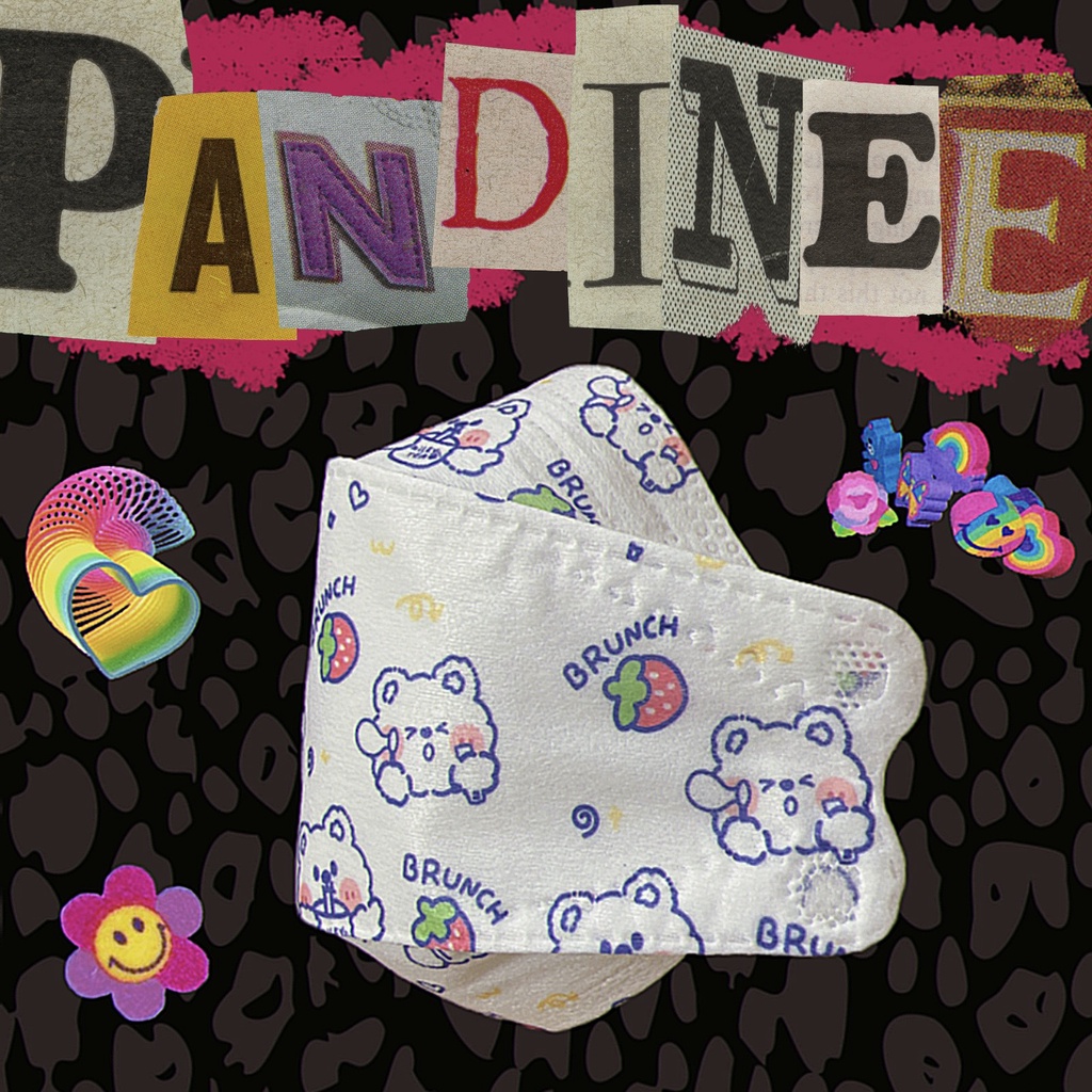 Sỉ Khẩu trang KF94 cao cấp xuất Hàn, khẩu trang in hình dễ thương Pandinee KT02
