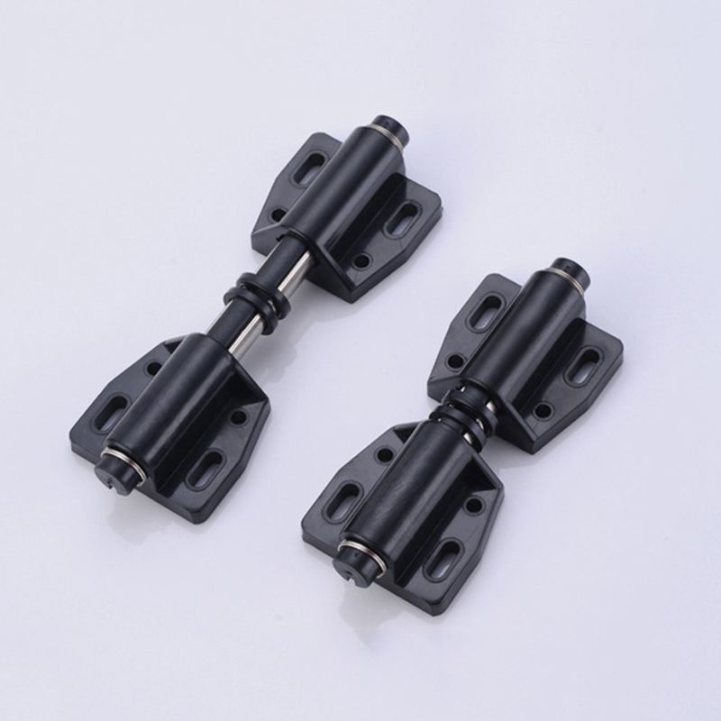 Bộ 4 đệm giảm ấm nam châm màu đen nhấn để mở dành cho cửa tủ bếp/ hộc tủ