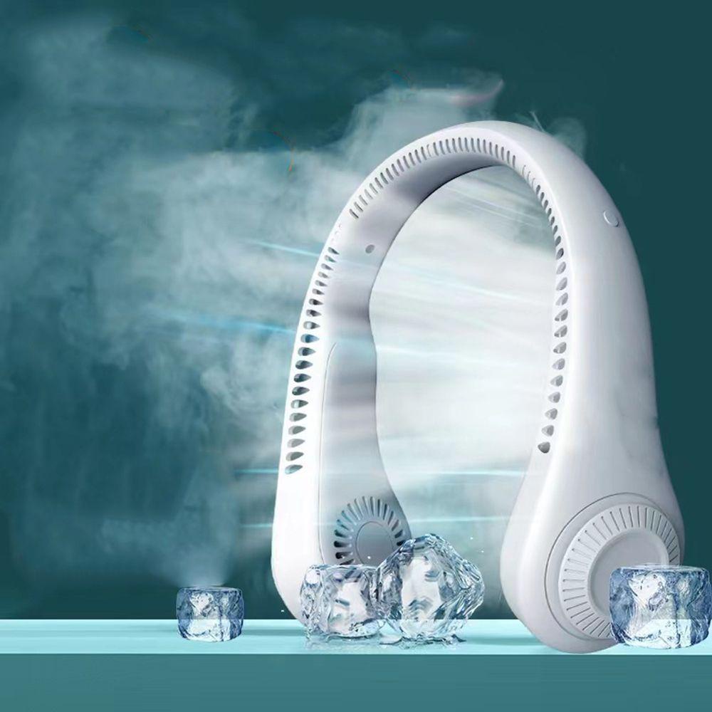 QUINTON Quạt Làm Mát Đeo Cổ Chạy Pin Không Mùi Không Ồn Tiện Dụng