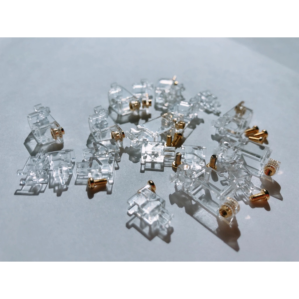 ☢☇Bộ cân bằng EverGlide PCB-Mount V2 Stabilizer Transparent Gold Plated  cho bàn phím cơ