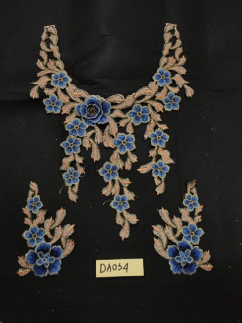 Bộ cổ và tay thêu mã DA034