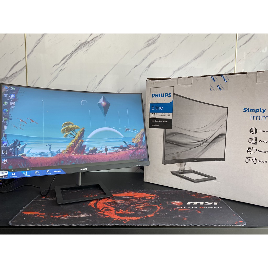 Màn hình cong Full HD 271E1C 75HZ Công nghệ AMD FreeSync CÒN BH 2022