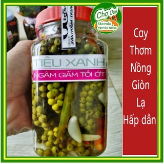 Tiêu xanh ngâm giấm tỏi ớt, gia vị cay nồng thơm ngon mới lạ - Sản phẩm truyền thống