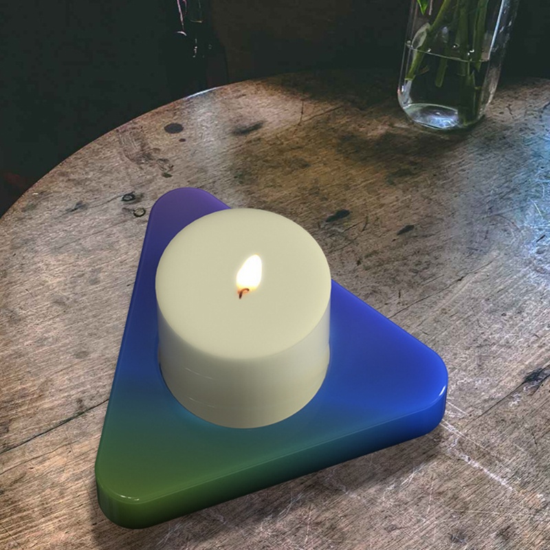 Khuôn Silicone Làm Giá Đỡ Nến Hình Tam Giác DIY