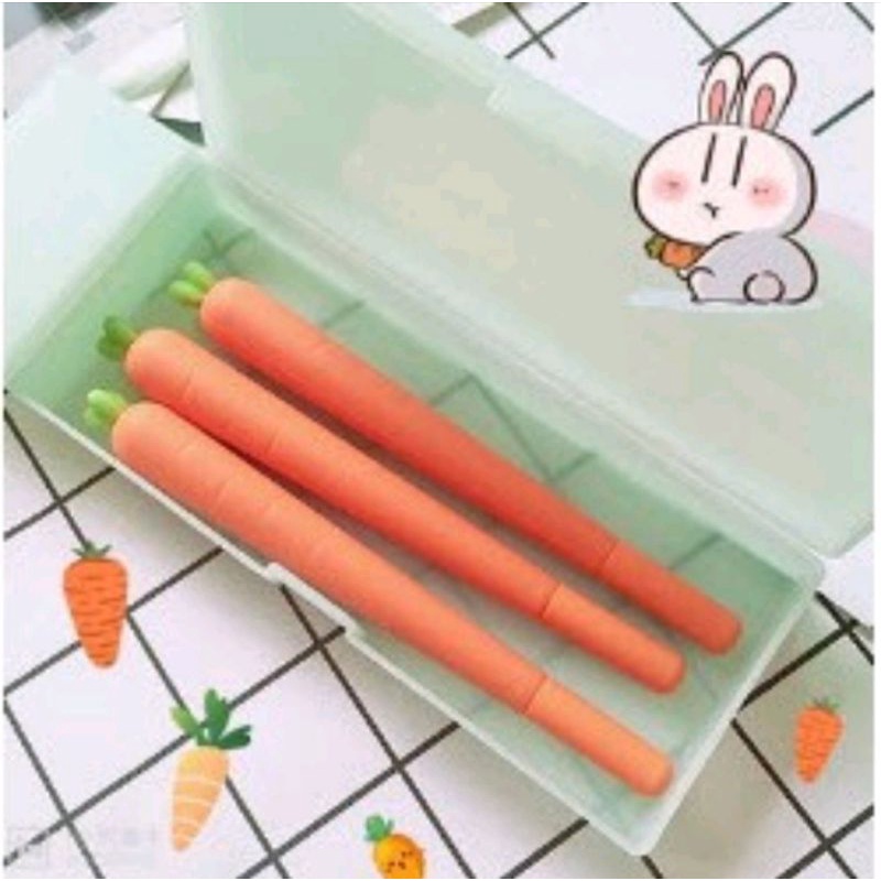 🥕🌿🥕Bút bi carot so cute!💛💜💙