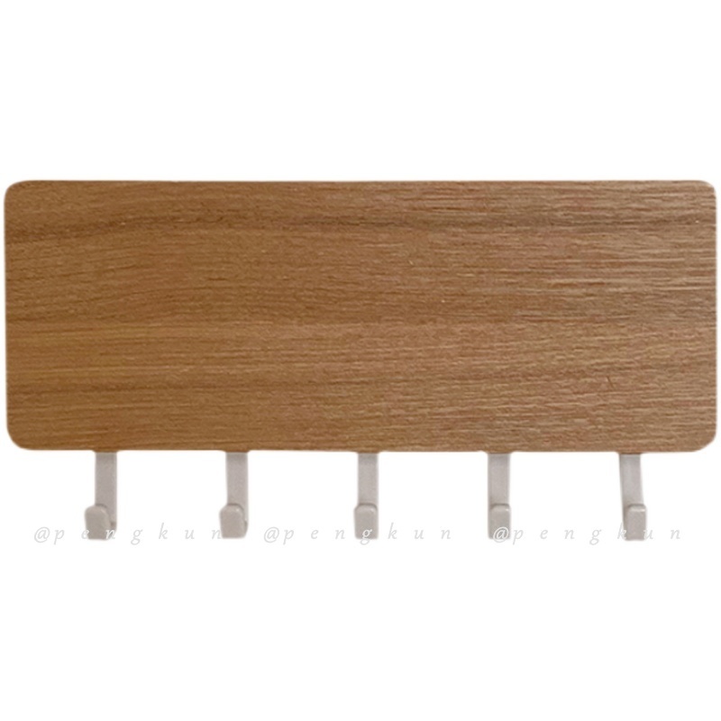 Kệ gỗ gắn tường có móc treo đồ đa năng tiện dụng