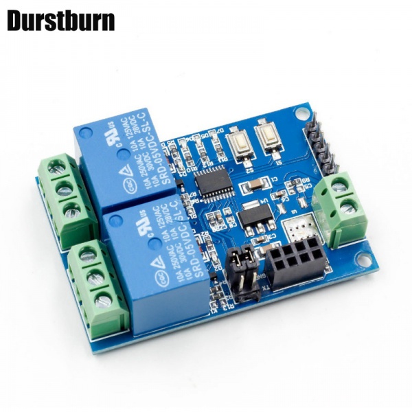 Mô Đun Rơ Le WiFi 5V ESP8266 ESP-01S 2 Kênh Cho Bộ Điều Khiển Ứng Dụng Điện Thoại Thông Minh IOT (Với ESP-01)