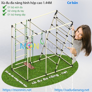 Bộ xà đu đa năng hình hộp cho bé