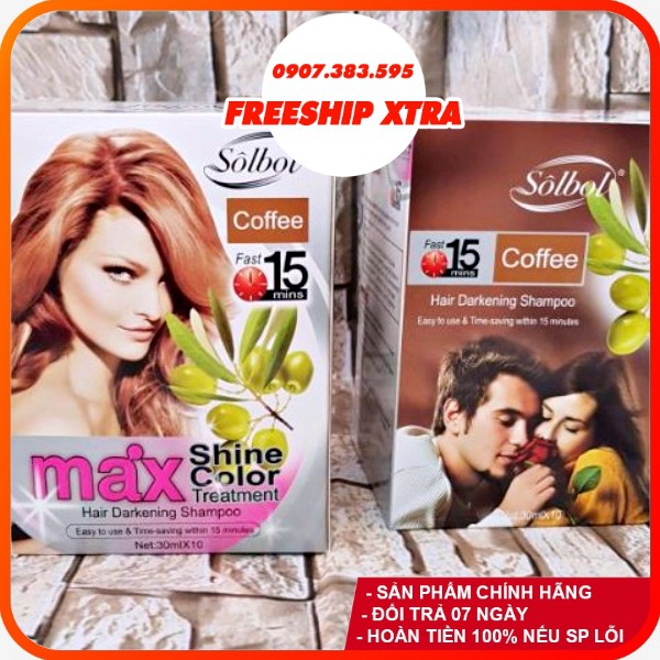 (Hot) 10 Gói Gội Là Nâu Max Shine Color + Tặng Bao Tay (Phủ Bạc) | BigBuy360 - bigbuy360.vn