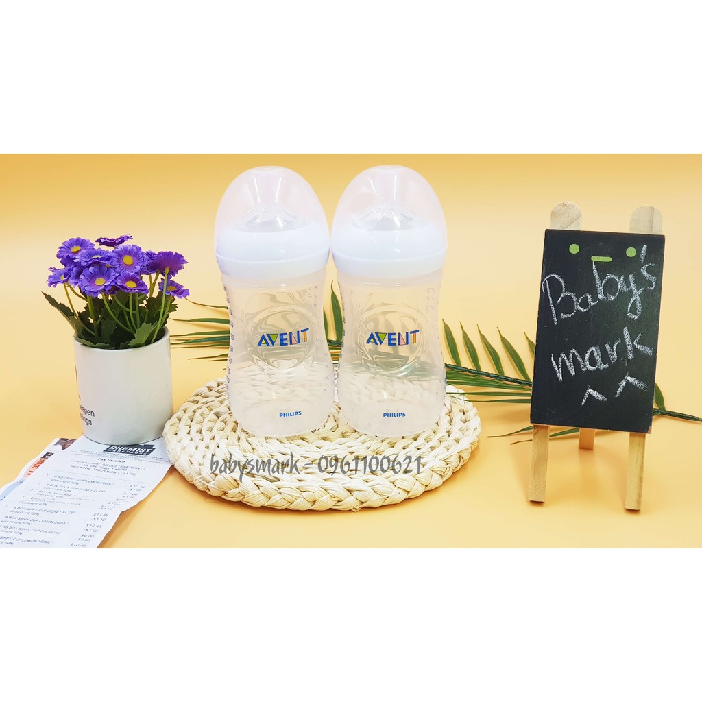 [Sản xuất tại Anh] Bình sữa chống đầy hơi Avent Natural 125ml 260ml [Hàng xách tay Úc-bill đầy đủ]