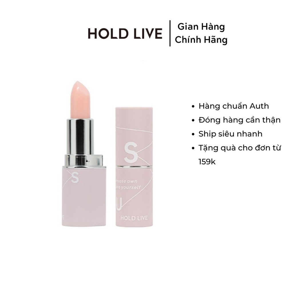 Son dưỡng môi Hold Live Small Water HL526 có màu và không màu dưỡng ẩm, mềm mịn không bị khô môi