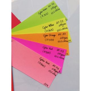 Màu dạ quang- GIẤY MỸ THUẬT 155 gsm 63.5x90cm