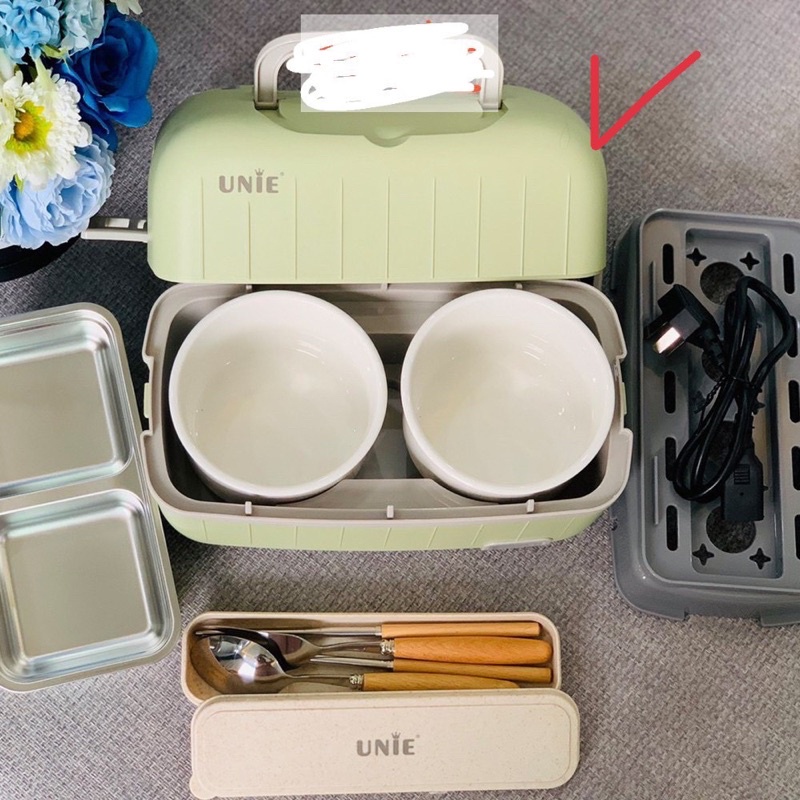 Hộp cơm cắm điện cao cấp Unie UV, 300W nấu cơm nhanh chóng