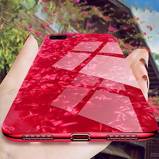 Ốp lưng mặt kính họa tiết đồng hồ cát siêu mỏng cho iPhone 6 6S 7 8 Plus X