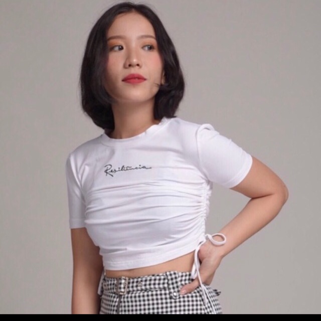 Áo croptop rút dây