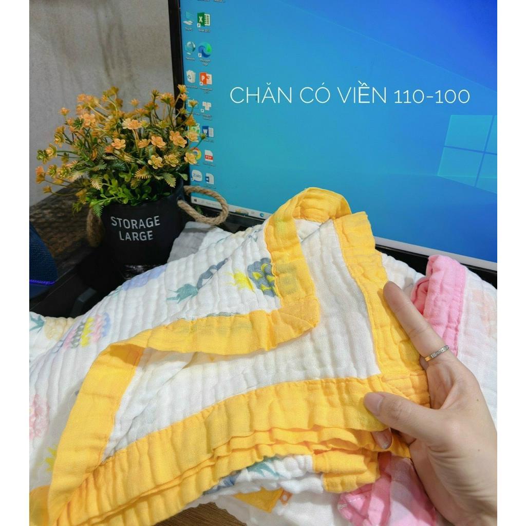 Khăn Tắm - Chăn xô 4 lớp bo viền cho bé chất vải xô cotton mềm mịn, thoáng