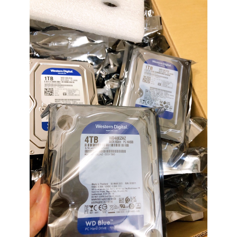 Ổ Cứng HDD WD Blue 1TB 3.5 inch 7200RPM SATA3 6Gb/s Chính Hãng - Bảo hành 24 tháng 1 đổi 1