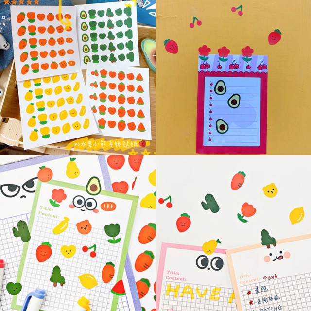Sticker hoa quả