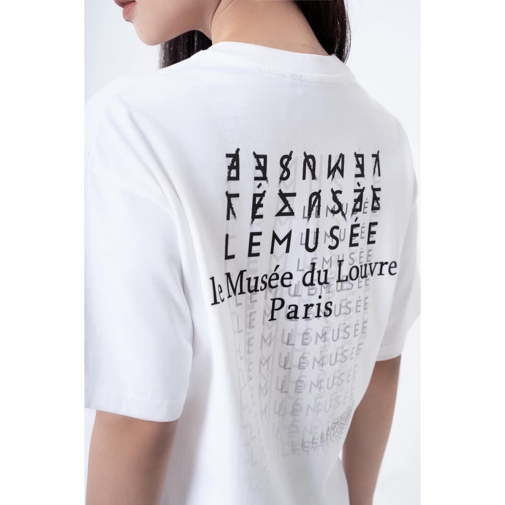 Áo phông White du Louvre Paris Le Musée Oversized fit
