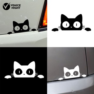 Sticker dán trang trí ô tô hình mèo ngộ nghĩnh