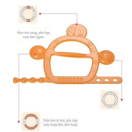 Gặm Nướu Đeo Tay Silicon MIsuta Chống Rơi, An Toàn Cho Bé