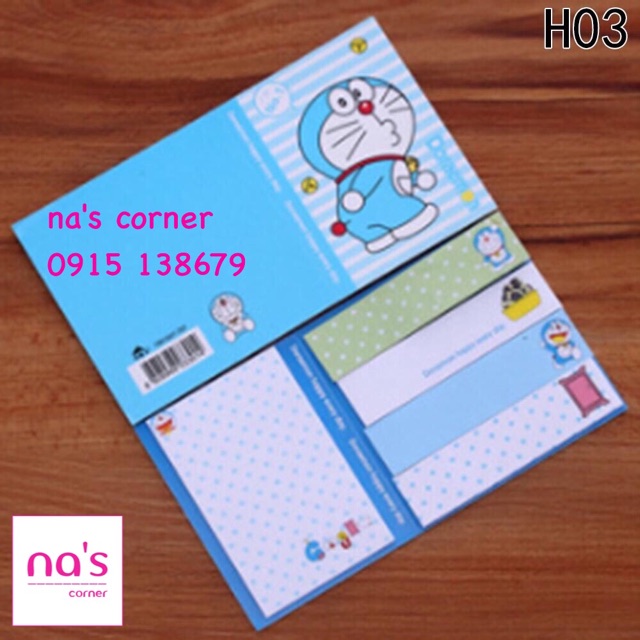 Giấy note ghi chú 100 tờ hoạt hình dễ thương bìa cứng ánh nhũ hình Hello kitty Big hero Totoro